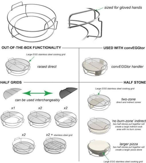 Big Green Egg Cast Iron Saté Grill - Afbeelding 4