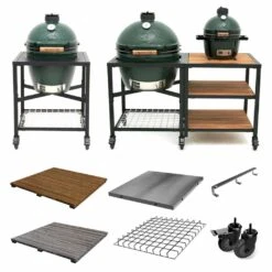 Keuken Grill -Keuken Grill big green egg zwenkwielen 2st modulaire tafelsyste 1