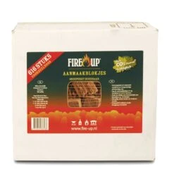 FireUp Aanmaak Blokjes Bruin Circa 616 Stuks / Voordeelverpakking
