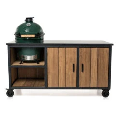 Fraaii Buitenkeukens Stalen Tafel Fraké Inferno Met Granieten Werkblad 185 X 70 X 86