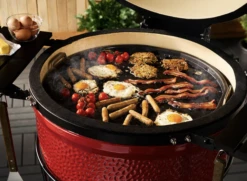 Kamado Joe Halfrond Gietijzeren Grillplaat 9 Kamado Joe Halfrond Gietijzeren Grillplaat -Keuken Grill kamado joe halfrond gietijzeren grillplaat 2