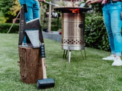 NO-AXE Houtklover Blank Staal Met Hamer 15 NO-AXE Houtklover Blank Staal Met Hamer -Keuken Grill no axe houtklover blank staal met hamer 6