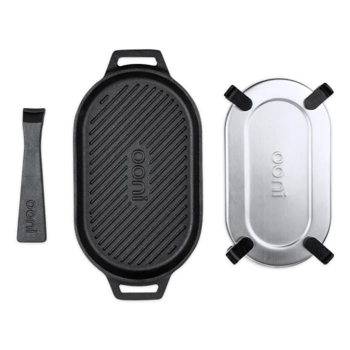 Ooni Gietijzeren Grizzler Pan Met Afneembare Greep En Houten Bord 4 Ooni Gietijzeren Grizzler Pan Met Afneembare Greep En Houten Bord - Afbeelding 2